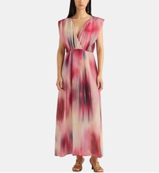 Robe libelula en viscose imprimée all-over Momonì