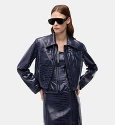 Blouson d’aviateur façon croco Pinko