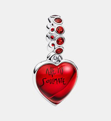 Charm Pendant Double Cœur Murano Rouge Pandora