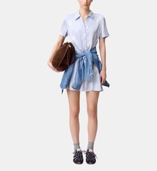 Robe satin fleurs Claudie Pierlot