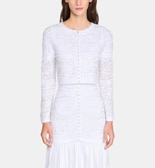 Cardigan court perlé Sandro