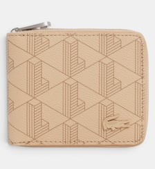 Portefeuille zippé monogramme Lacoste