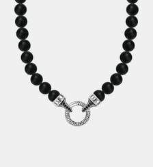 Chaîne Obsidian beads Thomas Sabo