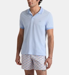 Polo en coton organique couleur changeante uni Vilebrequin