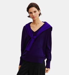 Pull V en maille fluide Bompard