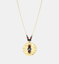Collier pendentif ajustable   doré à l'or fin - Dakota Satellite