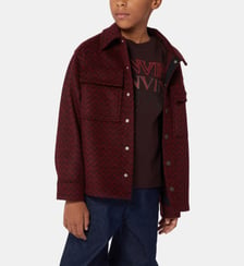 Surchemise imprimée en polaire Lanvin Kids