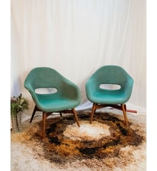 Paire de fauteuils en tissu Jakob N°837- Produit chiné Debongout