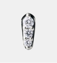 Boucle d’oreille individuelle en argent 925 avec diamants cultivés en laboratoire Aristocrazy
