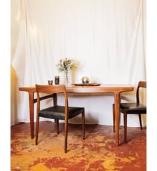 Table à manger en bois de palissandre Karla N°1079- Produit chiné Debongout