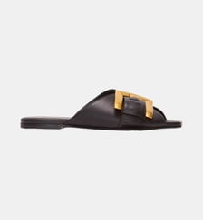 Sandales plates Anthem en cuir de veau Balmain