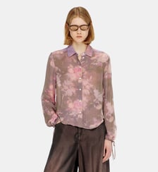 Chemisier en chiffon à imprimé floral all-over Diesel