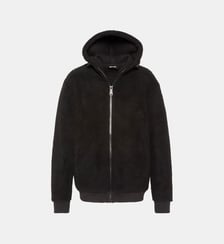 Veste sherpa zippée à capuche Schott