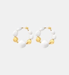 Boucles d'oreilles créoles larges   doré à l'or fin - Loulou Satellite