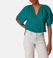 Blouse Poker En Coton Maison 123
