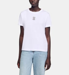 T-shirt droit en coton Sandro