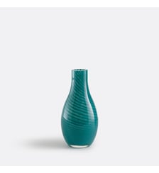 Vase en verre coloré bleu à rayures, hauteur 14,3 cm La Redoute Interieurs