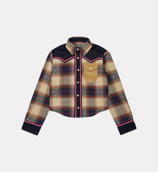 Chemise à carreaux avec logo Dsquared2