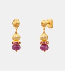 Boucles d'oreilles percées   doré à l'or fin - Avola Satellite