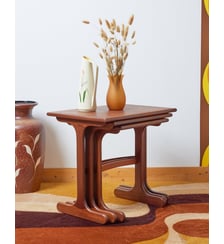 Tables gigognes scandinaves en bois Barbara N°129- Produit chiné Debongout