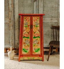 Petite armoire asiatique en bois Blandine N°492- Produit chiné Debongout