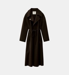 Manteau Kate fluide long en laine brossée Ba&sh
