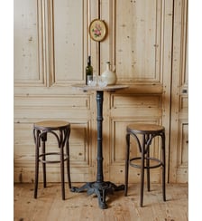 Table à manger bistro en bois Denise N°1172- Produit chiné Debongout