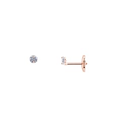 Puces d'oreilles 360° - 2 diamants, poids total 0,20ct approx.  - Or rose 750‰ La Brune & La Blonde