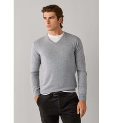 Pull En Laine Mérinos-Cachemire À Col V Hackett London