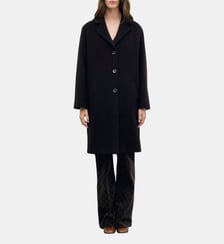 Manteau droit en laine et angora - AELIS Gerard Darel