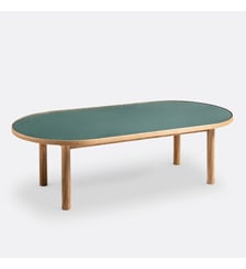 Table basse chêne, plaqué et verre La Redoute Interieurs
