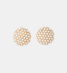 Boucles d'oreilles clips rondes à perles Balaboosté