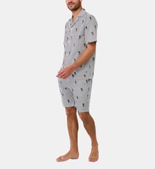 Pyjama court boutonné en popeline de coton - Randormeur Arthur