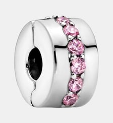 Charm Clip Rangée Scintillante Rose Pandora