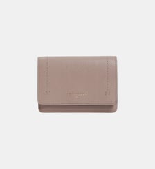 Petit porte cartes à rabat Louison en cuir grainé Le Tanneur