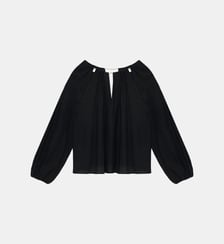 Blouse manches longues col coulissant uni BINTY La Petite Etoile