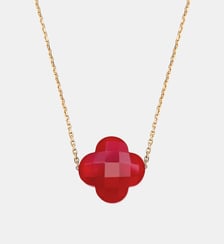 Collier, quartz rouge, or jaune Morganne Bello