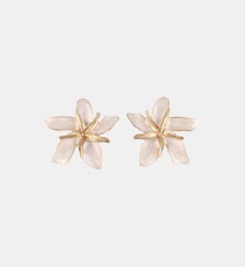 Boucles d'oreilles fleurs ivoire Balaboosté