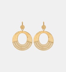 Boucles d'oreilles dormeuses originales   doré à l'or fin - Noor Satellite