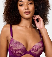 Soutien-gorge push-up Songe avec armatures Violet Maison Lejaby