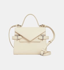 Petit sac à main double rabat Emilie en cuir grainé Le Tanneur