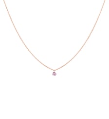 Collier CONFETTI - Saphir rose cœur 0,30ct - Or rose 750‰ La Brune & La Blonde