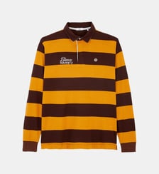 Polo de rugby manches longues rayé broderie O BIARRITZ Serge Blanco
