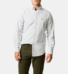 Chemise slim en coton oxford à rayures col boutonné Gunn unisexe Rodd & Gunn