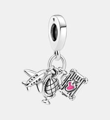 Charm Pendant Avion, Globe & Valise Pandora