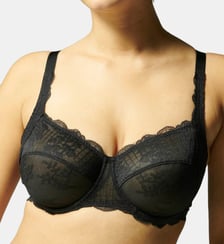 Soutien-gorge avec armatures decollete carre - Noir Simone Pérèle
