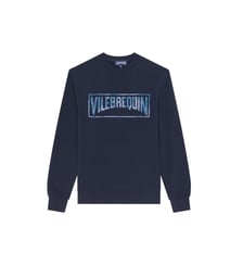 Sweat col rond en coton organique logo floqué Vilebrequin