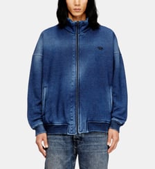 Veste zippée effet denim doublée teddy Diesel