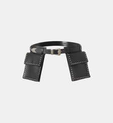 Ceinture western en cuir avec poches de rangement 3 cm Pinko