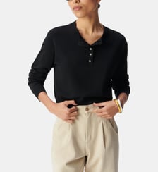Pull chic tricot fin boutons strass Ikks